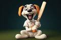 Petfluencers - The Doggone Cricket Champion: Rising to Stardom on Dark Background