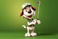 Petfluencers - The Top Dog of Golf: One Pooch\'s Path to Championship Glory on Green Background