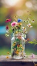 AI photography of flower in vase Royalty Free Stock Photo