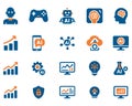 AI Pictograms Collection Vector Icons Set Symbols of Artificial Intelligence Royalty Free Stock Photo