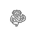 AI-powered Automation line icon