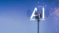 AI-Powered Cellular Towers on 5G Wireless Networks Advancing Digital Communication Technology, Expanding Service Provider Coverage Royalty Free Stock Photo