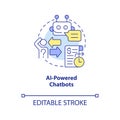 AI powered chatbots concept icon