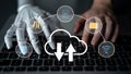 AI-powered cloud computing and data integration Parse Royalty Free Stock Photo