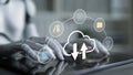 AI-powered cloud computing and data integration Parse Royalty Free Stock Photo