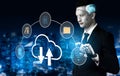 AI-powered cloud computing and data integration Parse Royalty Free Stock Photo