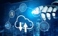 AI-powered cloud computing and data integration Parse Royalty Free Stock Photo