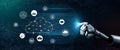 AI-powered cloud computing and service integration Vouch Royalty Free Stock Photo