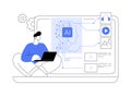 AI-Powered Content Creation abstract concept vector illustration.