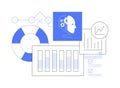AI-Powered Crisis Response Simulation abstract concept vector illustration.
