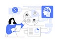 AI-Powered Customer Segmentation abstract concept vector illustration.