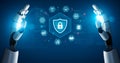 AI-powered cybersecurity and digital security protection Parse Royalty Free Stock Photo
