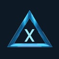 AI-powered cybersecurity filled gradient initial logo idea