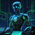 AI-Powered Cybersecurity Hub â Predictive Attack Mitigation, Autonomous Bot Detection & Dark Web Monitoring Royalty Free Stock Photo