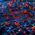 AI-powered cybersecurity system protecting global networks.