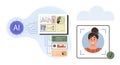 AI-Powered Data Analysis and Facial Recognition for Secure Identity Verification Royalty Free Stock Photo