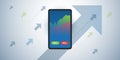 AI Powered Digital Business and Market Analysis, Stock Trading, Investment Helper Apps, Robo-Advisor Concept