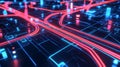 AI Powered Digital City Traffic Management Map Visualization