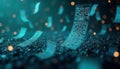 AI powered document analysis tech. Machine learning algorithms extract data from unstructured documents in futuristic digital