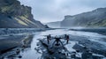 AI-powered drone mapping a remote area in real-time.