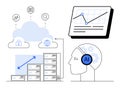 Artificial Intelligence and Cloud Computing for Data Processing and Analytics Optimization Royalty Free Stock Photo
