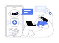 AI-Powered Healthcare Chatbots abstract concept vector illustration. Royalty Free Stock Photo