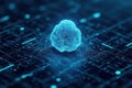 AI-Powered Inference Server Visualized as a Highly Optimized Data Processing System