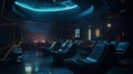 AI-Powered Movie Theater: In-Built Chatbots with Personalized Film Recommendations in Neon Night Ambiance