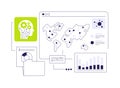 AI-Powered Predictive Disease Outbreak Analysis abstract concept vector illustration.
