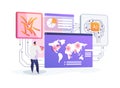 AI-Powered Predictive Disease Outbreak Analysis abstract concept vector illustration.