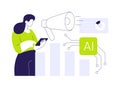 AI-Powered Predictive Marketing Insights abstract concept vector illustration.