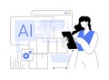 AI-Powered Predictive Stocking abstract concept vector illustration.