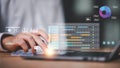 AI-powered project scheduling interface with interactive data visualization and performance tracking. Perfect for agile management Royalty Free Stock Photo