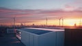 AI-Powered Renewable Energy Storage Solutions A city. Royalty Free Stock Photo