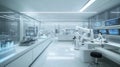 AI-powered research lab with advanced robotic systems and automated processes