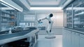 AI-powered research lab with advanced robotic systems and automated processes