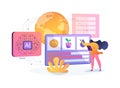 AI-Powered Resource Management abstract concept vector illustration.
