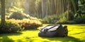 Ai powered robotic lawn mower Royalty Free Stock Photo