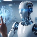 AI Powered Robotic person in a Futuristic World ai generated Royalty Free Stock Photo