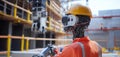 AI-powered robots automate construction workflows, improving precision and speed Royalty Free Stock Photo