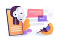 AI-Powered Sales Chatbot Assistance abstract concept vector illustration.