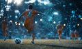 AI powered sports analytics concept with computer vision tracking players in action, showcasing real time performance analysis,