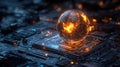 Ai-powered system analyzing climate data digital environment technology concept futuristic viewpoint innovation impact