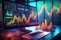 AI-Powered Trading Interface for Market Trends and Data Royalty Free Stock Photo