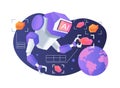 AI-Predictive Extravehicular Activity Planning abstract concept vector illustration. Royalty Free Stock Photo