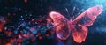 AI and privacy innovation low poly butterfly in a secure cyber world abstract transformation concept
