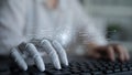 AI processing digital data through neural core model Latch Royalty Free Stock Photo