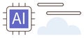 AI Processor and Cloud Integration Concept for Modern Technology Applications Royalty Free Stock Photo