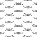 AI Processor seamless pattern isolated on white background Royalty Free Stock Photo