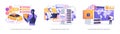 AI for Product and Models Development abstract concept vector illustrations.